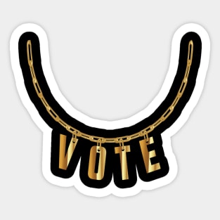 vote necklace Sticker